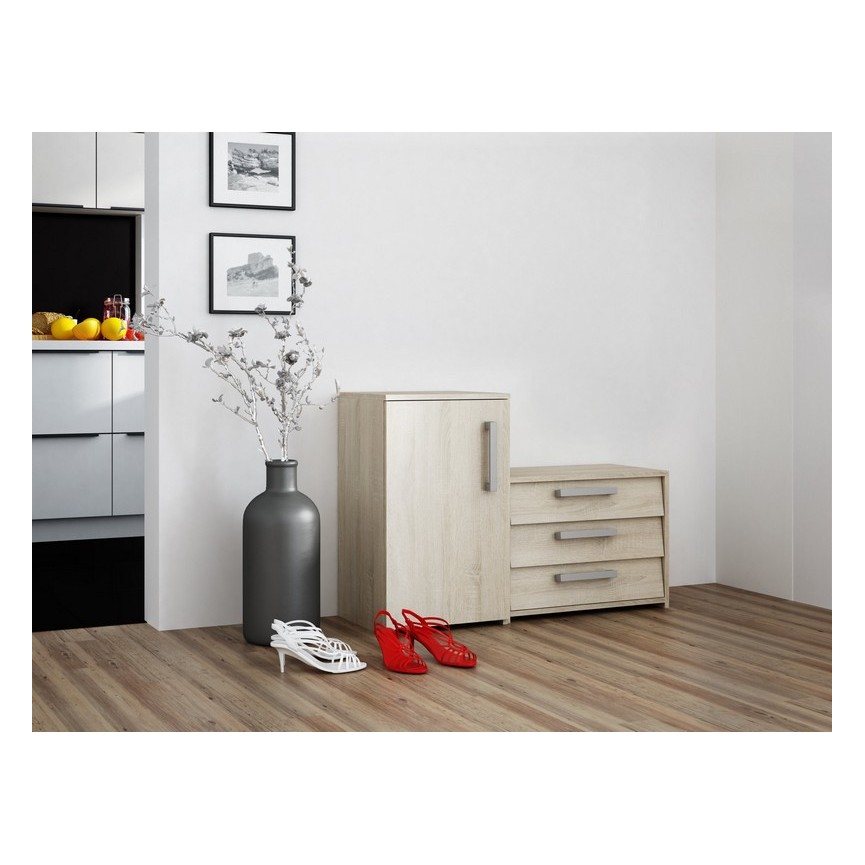Meuble chaussure 2 éléments AVRAM chêne sur notre boutique ...