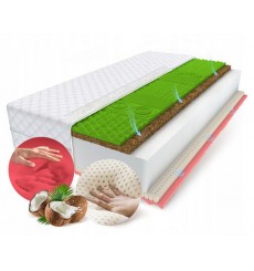 Matelas SERGIO Mousse visco, HR, latex, coco, 7 zones 180x200x21 cm 