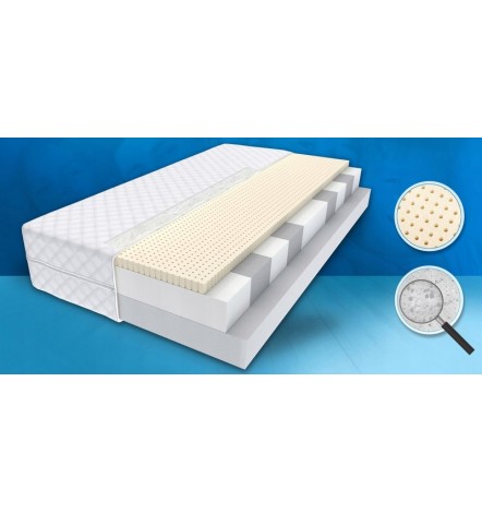 Matelas ROMINIA en mousse HR et LATEX 9 zones 180x200x14 cm H2, H3