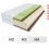 Matelas respirante PASOLA en LATEX et COCO 180x200x27 cm H3