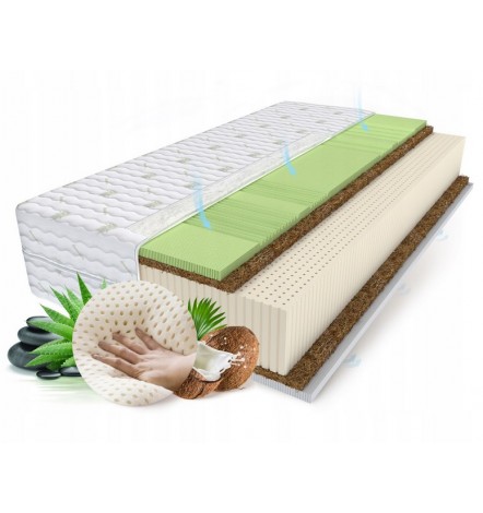 Matelas respirante PASOLA en LATEX et COCO 160x200x27 cm H3