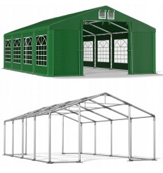 5x8 40 m² tente de jardin, H. 2,91m, porte 2,33x2,31 m, toile PVC de 530 g/m²