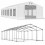 6x10 60 m² tente de jardin, H. 3,09m, porte 3.04x2.45 m, toile PVC de 530 g/m²