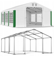 Tenda da giardino 5x6 30 m², H. 2,91 m, porta 2,33x2,31 m, tessuto PVC 530 g/m².