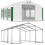 5x6 30 m² tente de jardin, H. 2,91m, porte 2,33x2,31 m, toile PVC de 530 g/m²