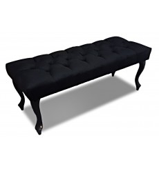 Panca imbottita nera per letto 80x40x40 cm