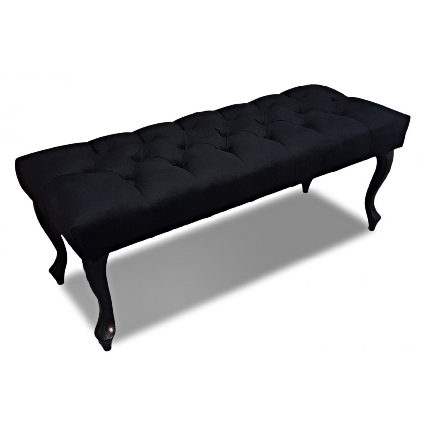 VIVAdiscount EUROPE  Banc, bout de lit capitonné noir 80x40x40 cm