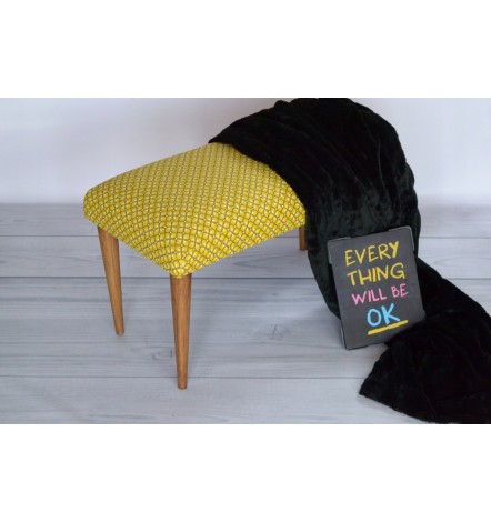 Banc, bout de lit jaune 80x42x30 cm