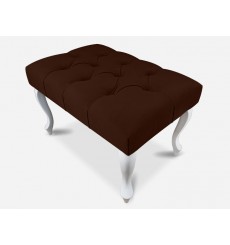 Panca imbottita marrone per letto 60x40x40 cm