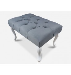 Banco, extremo de cama acolchada gris 60x40x40 cm