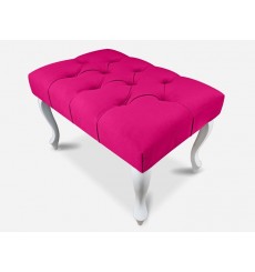 Banco, estofado cor-de-rosa, no fundo da cama 60x40x40 cm