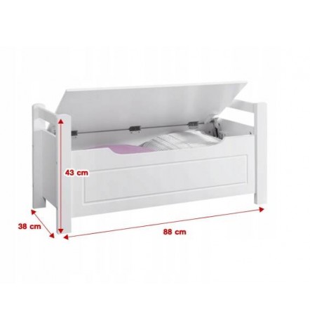 VIVAdiscount EUROPE Banco, extremo de la cama con caja de