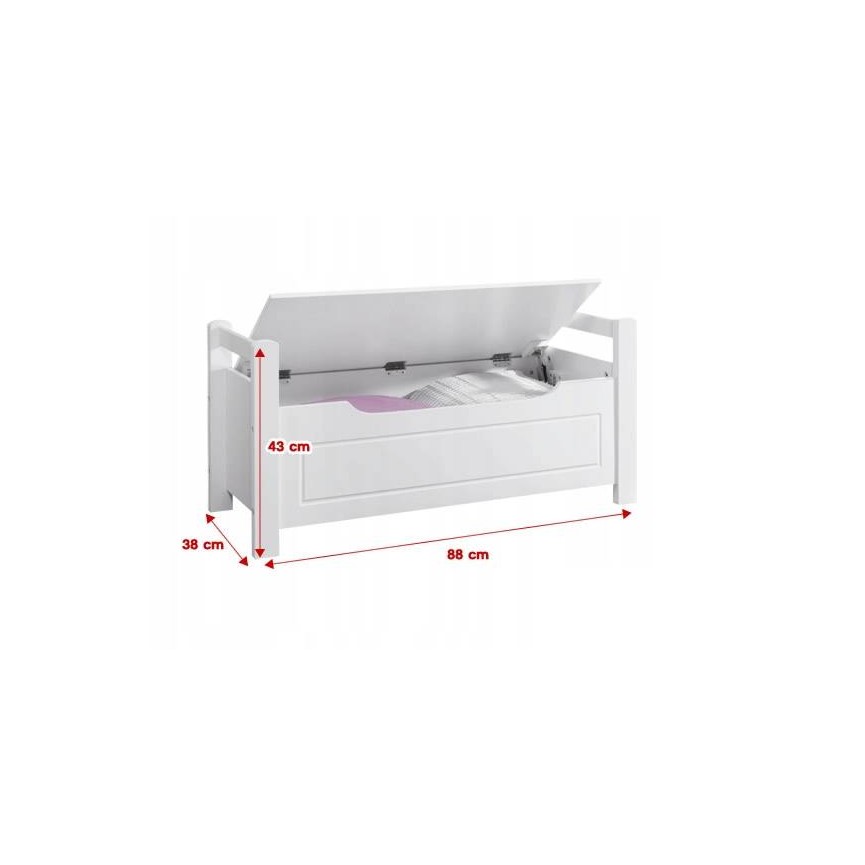 VIVAdiscount EUROPE Banco, extremo de la cama con caja de