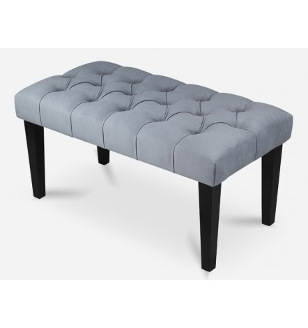 Banquette, bout de lit gris 80x40x40 cm