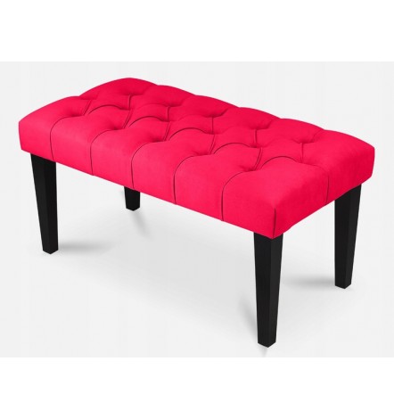 Banquette, bout de lit rouge 80x40x40 cm