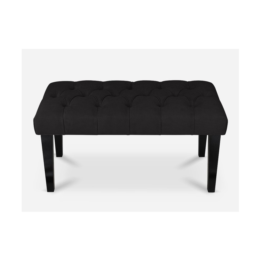 VIVAdiscount EUROPE  Banc, bout de lit capitonné noir 80x40x40 cm