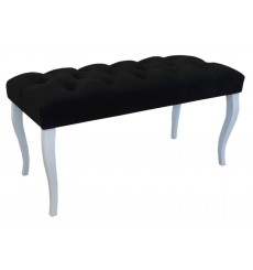 Panca, fine letto, imbottita blu 120x45x40 cm