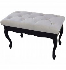 Panca imbottita bianca per letto 61x56x36 cm