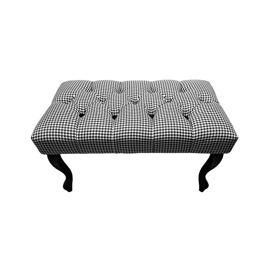 VIVAdiscount EUROPE  Banc, bout de lit capitonné noir 90x43x40 cm