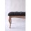 Banc, bout de lit capitonné noir 90x43x30 cm