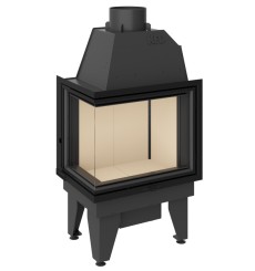 LINE 15 kW chimenea de leña inserto 2 vidrios versiones izquierdas