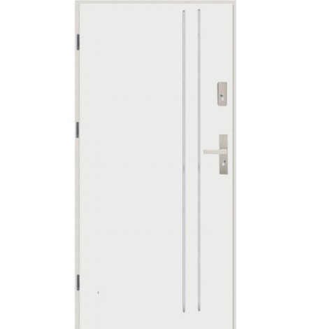 Porte d'entrée 90 cm en Alluminium blanc