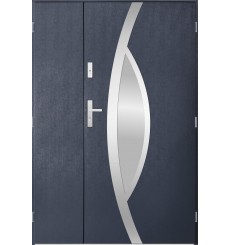 Puerta de entrada doble PEGAS 90 x 40 cm antracita