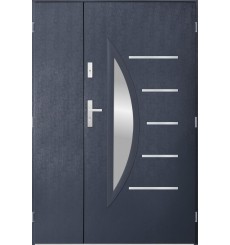 Porte d'entrée double CENTORO 80x40 cm anthracite