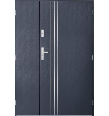 Porte d'entrée double GAMO 80x40 cm anthracite