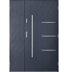 Porte d'entrée double PIRAS 120x200 cm anthracite