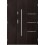 Porte d'entrée double PIRAS 90x40 cm wengé