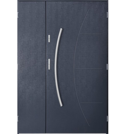 Porte d'entrée double LYNX 80x40 cm anthracite