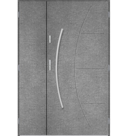 Porte d'entrée double LYNX 80x40 cm béton