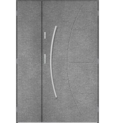 Porte d'entrée double LYNX 130 cm béton