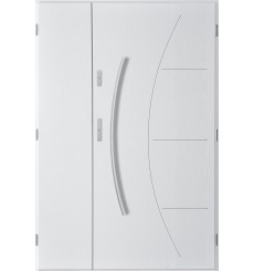 Porte d'entrée double LYNX 80x40 cm blanc