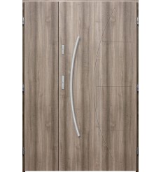 Puerta de entrada doble LYNX 90 x 40 cm roble blanqueado