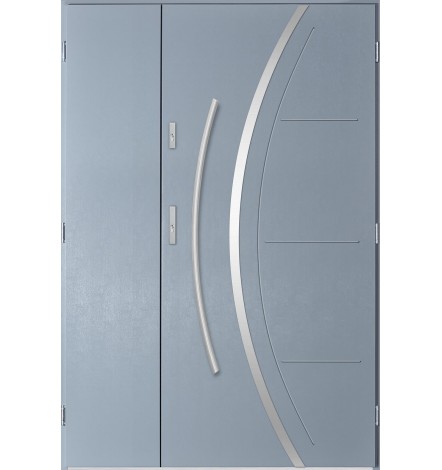 Porte d'entrée double FELIX 80x40 cm anthracite clair