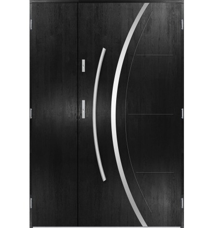 Porte d'entrée double FELIX 80x40 cm noir