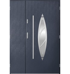 Porte d'entrée double BELIAR 80x40 cm anthracite