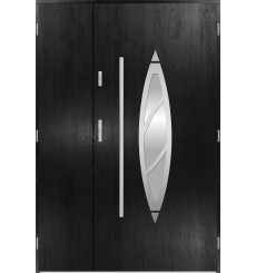 Puerta de entrada doble BELIAR 80 x 40 cm negro