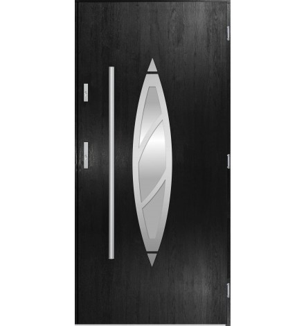 Porte d'entrée simple BELIAR 80 cm noir