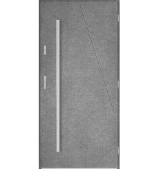Porte d'entrée simple DIAGO 90 cm béton