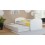 Lit gigogne Freddy blanc 90x200 cm avec matelas et rangement 