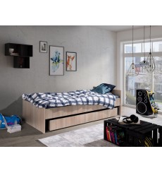 NATALIA cama de carvalho com armazenamento 90x200 cm 