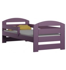 Lit simple en bois violet Camille 80x180 cm