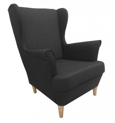 Fauteuil bergère ENNJA noir