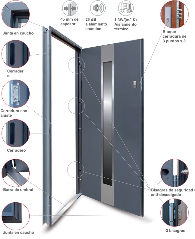 POMO PUERTA ENTRADA INOX AISI-304 PLACA 85MM DIAMETRO 580/70